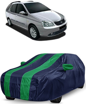ANTOFY Car Cover For Tata Indica Marina (With Mirror Pockets)(Green, Blue)