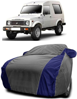 Autoprime Car Cover For Maruti Suzuki Gypsy King Hard Top Ambulance (With Mirror Pockets)(Grey, Blue)