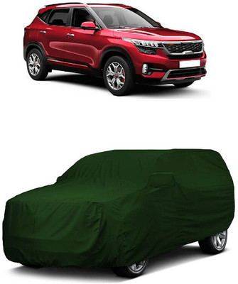 ANTOFY Car Cover For Kia Seltos HTX Plus AT 1.5 Diesel (With Mirror Pockets)(Green)