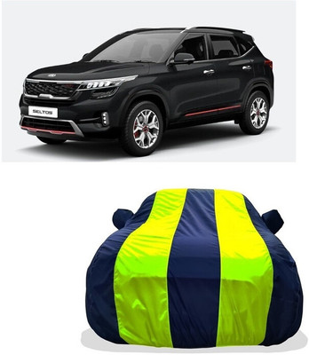 Tricway Car Cover For Kia Seltos GTX Plus AT 1.5 Diesel (With Mirror Pockets)(Yellow)