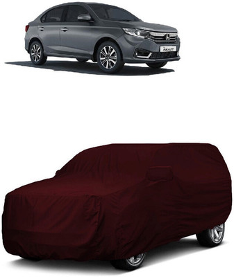 ANTOFY Car Cover For Honda Amaze S CVT i-VTEC (With Mirror Pockets)(Maroon)
