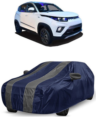 ANTOFY Car Cover For Mahindra eKUV100 P1 Electric (With Mirror Pockets)(Grey, Blue)