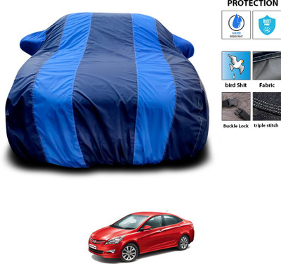 PAGORA Car Cover For Hyundai Verna Transform (With Mirror Pockets)(Blue)