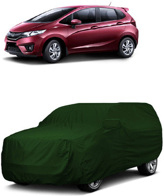ANTOFY Car Cover For Honda Jazz 1.5 V i DTEC (With Mirror Pockets)(Green)