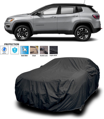 PAGORA Car Cover For Jeep Compass (With Mirror Pockets)(Black)