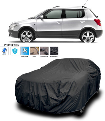 PAGORA Car Cover For Skoda Fabia Scout (With Mirror Pockets)(Black)