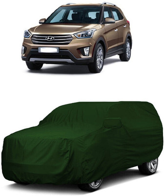 ANTOFY Car Cover For Hyundai Creta 1.6 CRDi AT SX Plus (With Mirror Pockets)(Green)