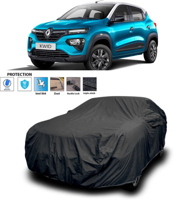CODOKI Car Cover For Renault Kwid (With Mirror Pockets)(Black)