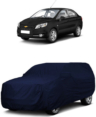 ANTOFY Car Cover For Chevrolet Sail 1.3 LS (With Mirror Pockets)(Blue)