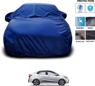 PAGORA Car Cover For Hyundai Xcent (With Mirror Pockets)(Blue)