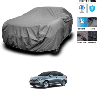 PAGORA Car Cover For Honda Amaze (With Mirror Pockets)(Grey)