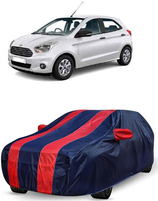 ANTOFY Car Cover For Ford Figo 1.2P Titanium Plus MT (With Mirror Pockets)(Red, Blue)