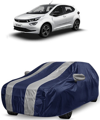 ANTOFY Car Cover For Tata Altroz XZ Petrol (With Mirror Pockets)(White, Blue)