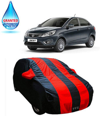 FFZ Car Cover For Tata Zest (With Mirror Pockets)(Red, Black, For 2020 Models)