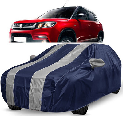 ANTOFY Car Cover For Maruti Suzuki Grand Vitara ZDi Plus Dual Tone (With Mirror Pockets)(White, Blue)