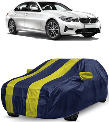 ANTOFY Car Cover For BMW 3 Series 320d M Sport (With Mirror Pockets)(Yellow, Blue)