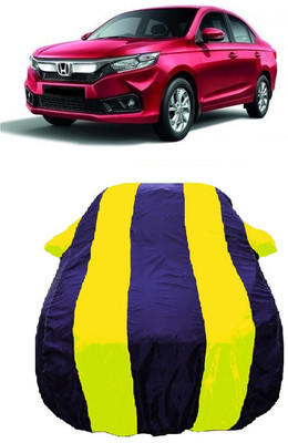 Wegather Car Cover For Honda Amaze S Petrol (With Mirror Pockets)(Yellow)