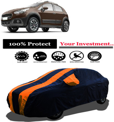 Amexride Car Cover For Fiat Avventura Power Up 1.3 Active Diesel (With Mirror Pockets)(Orange)