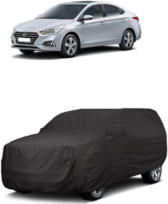ANTOFY Car Cover For Hyundai Verna CRDi 1.6 SX Option Diesel (With Mirror Pockets)(Grey)