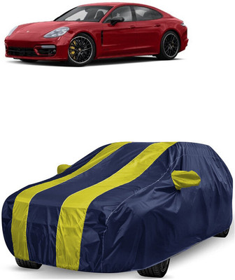 ANTOFY Car Cover For Porsche Panamera Turbo S (With Mirror Pockets)(Yellow, Blue)