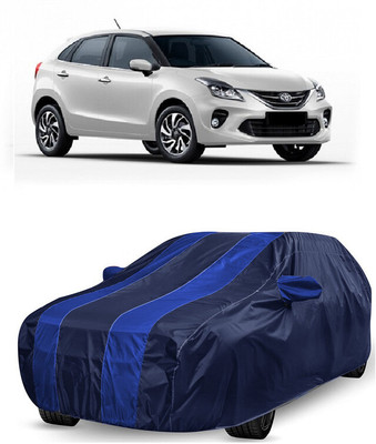ANTOFY Car Cover For Toyota Glanza G Hybrid (With Mirror Pockets)(Blue, Blue)