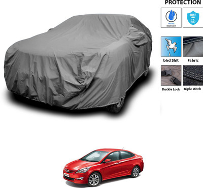 PAGORA Car Cover For Hyundai Fluidic Verna 4S (With Mirror Pockets)(Grey)