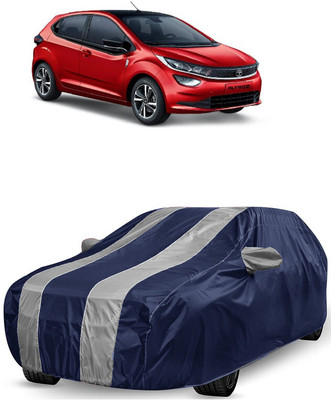 ANTOFY Car Cover For Tata Altroz XM Petrol (With Mirror Pockets)(White, Blue)