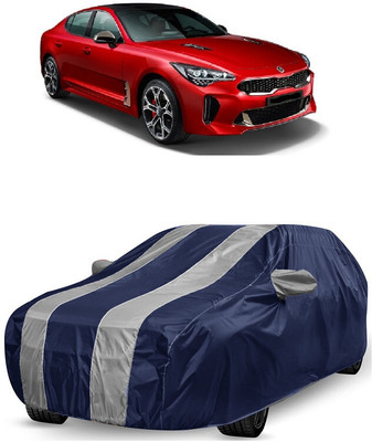 ANTOFY Car Cover For Kia Stinger GT (With Mirror Pockets)(White, Blue)