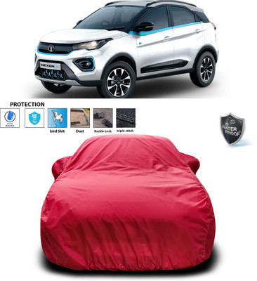 PAGORA Car Cover For Tata Nexon (With Mirror Pockets)(Maroon)