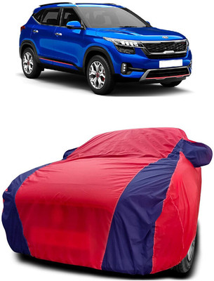 Autoprime Car Cover For Kia Seltos HTK 1.5 (With Mirror Pockets)(Red, Blue)