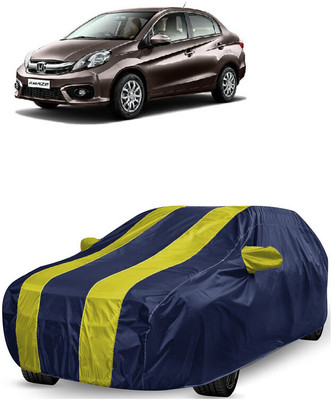 ANTOFY Car Cover For Honda Amaze VX CVT i-VTEC (With Mirror Pockets)(Yellow, Blue)
