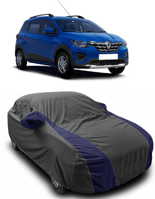 ANTOFY Car Cover For Renault Triber RXT (With Mirror Pockets)(Grey, Blue)