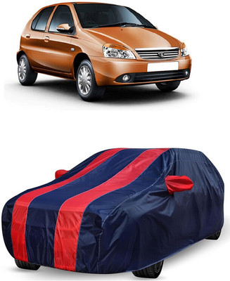 ANTOFY Car Cover For Tata Indica DLX (With Mirror Pockets)(Red, Blue)