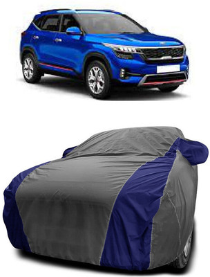 Autoprime Car Cover For Kia Seltos HTX Plus 1.5 Diesel (With Mirror Pockets)(Grey, Blue)