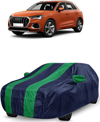 ANTOFY Car Cover For Audi Q3 (With Mirror Pockets)(Green, Blue)