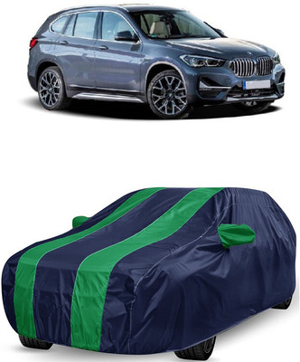 ANTOFY Car Cover For BMW X1 (With Mirror Pockets)(Green, Blue)