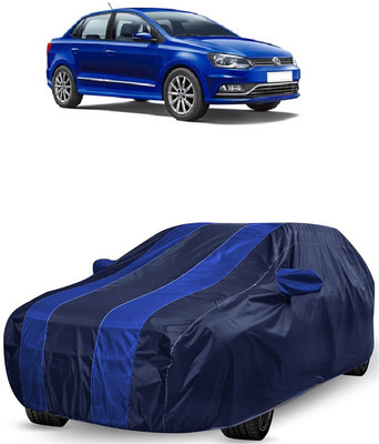 ANTOFY Car Cover For Volkswagen Ameo 1.0 MPI Highline Plus Petrol (With Mirror Pockets)(Blue, Blue)