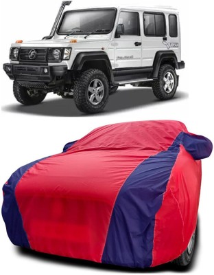 SUGASHRI Car Cover For Force Gurkha Xpedition 5 Door Diesel (With Mirror Pockets)(Red, Blue)