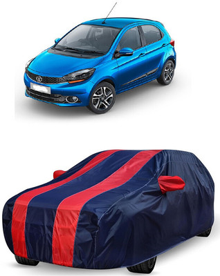 ANTOFY Car Cover For Tata Tiago 1.2 Revotron XT (With Mirror Pockets)(Red, Blue)
