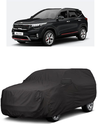 ANTOFY Car Cover For Kia Seltos GTX Plus AT 1.5 Diesel (With Mirror Pockets)(Grey)