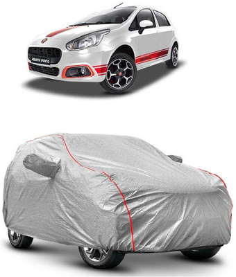 Autoprime Car Cover For Fiat Abarth Punto 1.4 T-Jet Petrol (With Mirror Pockets)(Silver)