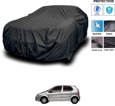 GOSHIV-car and bike accessories Car Cover For Tata Indica V2 (With Mirror Pockets)(Black)