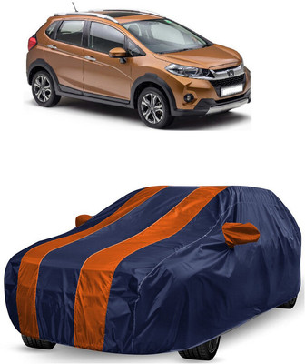 ANTOFY Car Cover For Honda WRV (With Mirror Pockets)(Orange, Blue)