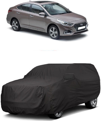ANTOFY Car Cover For Hyundai Verna 1.6 CRDI SX Option (With Mirror Pockets)(Grey)