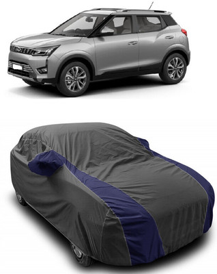 ANTOFY Car Cover For Mahindra XUV300 W8 AMT Optional Diesel (With Mirror Pockets)(Grey, Blue)
