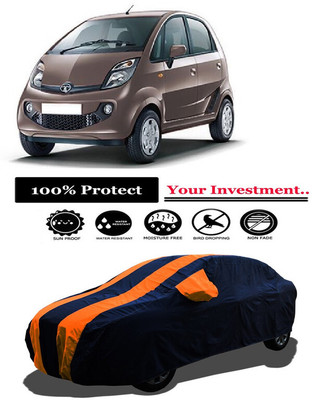 Amexride Car Cover For Tata Nano XTA (With Mirror Pockets)(Orange)