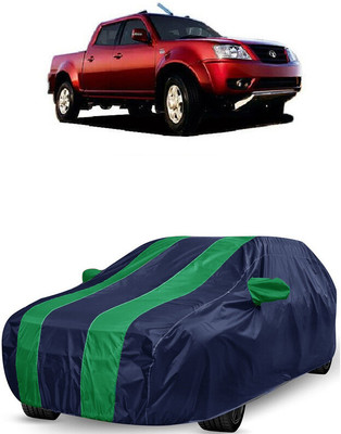ANTOFY Car Cover For Tata Xenon XT EX 4X4 (With Mirror Pockets)(Green, Blue)