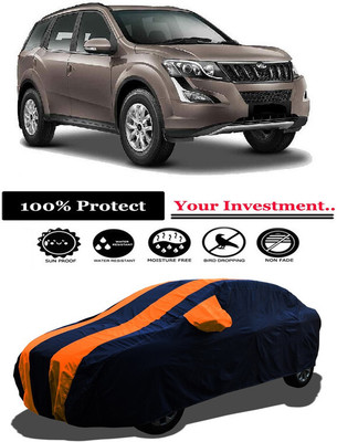 Amexride Car Cover For Mahindra XUV500 W10 2WD (With Mirror Pockets)(Orange)