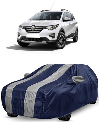 ANTOFY Car Cover For Renault Triber RXL Petrol (With Mirror Pockets)(White, Blue)