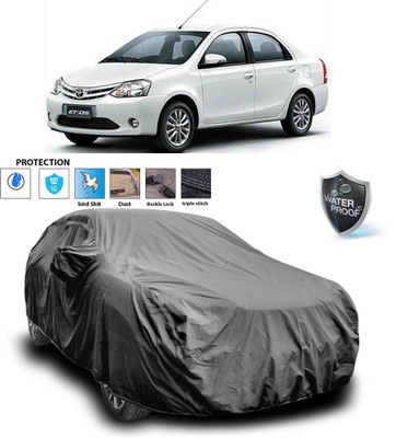 PAGORA Car Cover For Toyota Etios (With Mirror Pockets)(Grey)